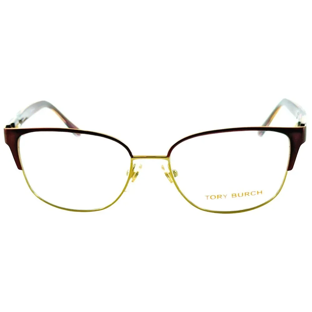 Tory Burch TY1052 Womens Metal Eyeglass Frame 3197 Bordeaux Gold 51-16